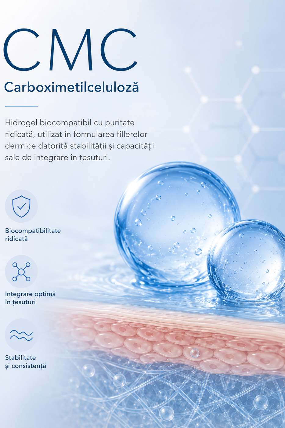 Carboximetilceluloza (CMC) în medicina estetică – noul biomaterial utilizat în fillerele dermice 8 carboximetilceluloza reticulata